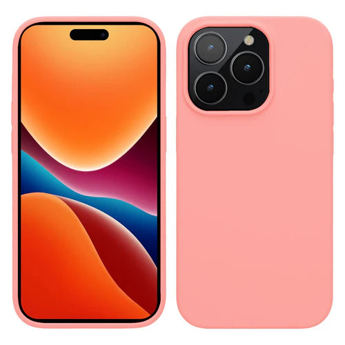 Weiche, matte Silikonhülle für iPhone alle Modelle, Rosa