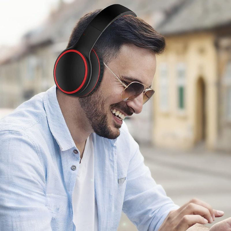 Budi Smart True Wireless Bluetooth Heavy-Bass Stereo Faltbares Over-Ear-Headset