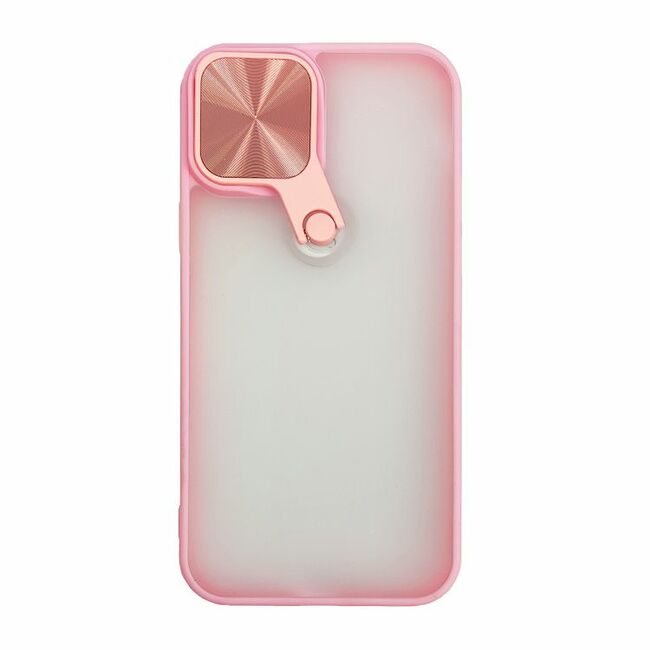 PhoneBits Protective Clear PC & TPU iPhone Case with Sliding Metal Camera Lens Mirror Cover & Holder, Transparent Shockproof iPhone Case Compatible with iPhone, Mobile Phone Case for iPhone with Camera Stand, Back iPhone Case Cover with Colorful Edges