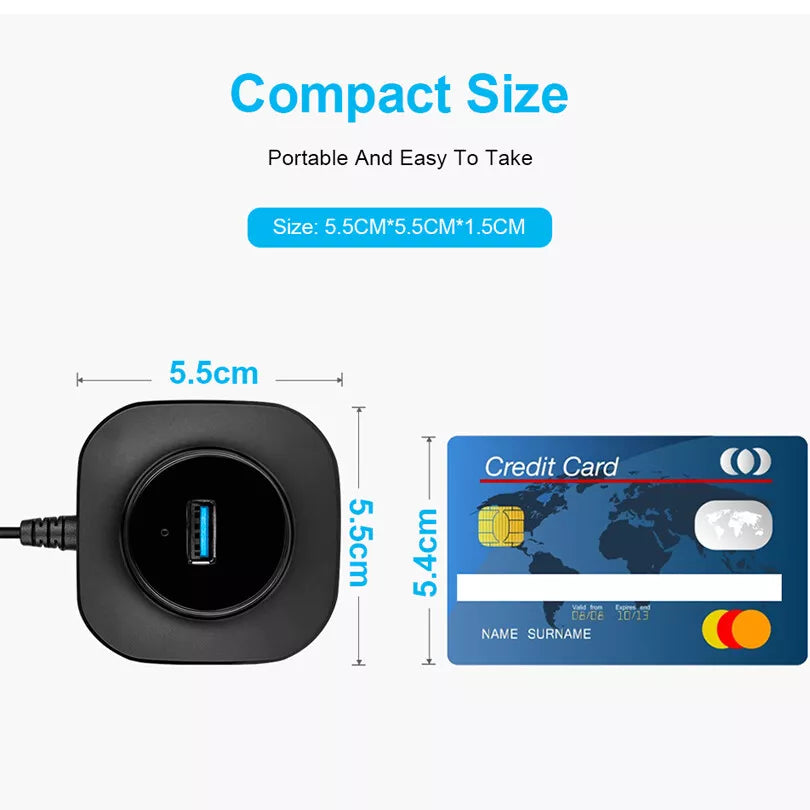 PhoneBits 4 in 1 USB A-hub, USB A-hub met meerdere poorten, USB A-hub Multipoort-adapter, USB A-hub