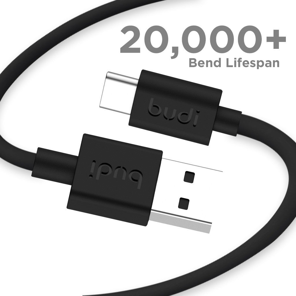 Budi USB to USB C Charging Cable, Fast USB A to USB C Phone Charging & Data Cable, USB to Type C/ USB C Fast Charger Cord & Sync Cable, USB to USB C/ Type C Charging Adapter Cable