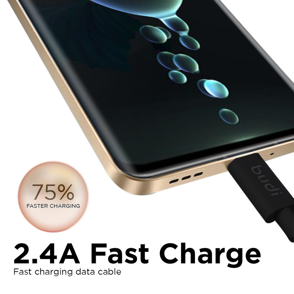 Budi USB to USB C Charging Cable, Fast USB A to USB C Phone Charging & Data Cable, USB to Type C/ USB C Fast Charger Cord & Sync Cable, USB to USB C/ Type C Charging Adapter Cable