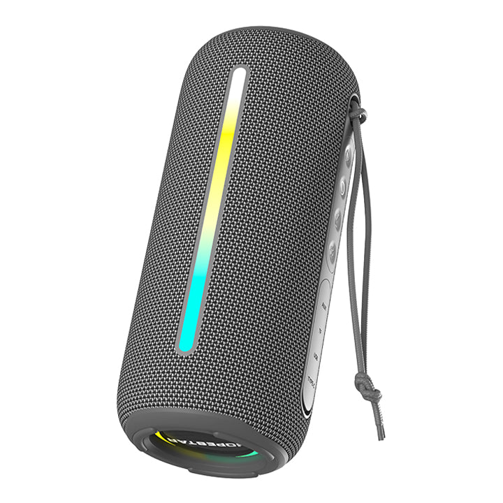 Kabelloser Bluetooth-Lautsprecher, kabelloser Bluetooth-Außenlautsprecher mit RGB-Lichtgrau