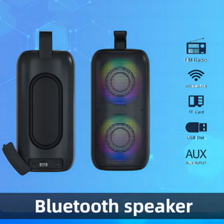 RGB-Licht-Bluetooth-Lautsprecher, tragbarer Lautsprecher, kabelloser Lautsprecher mit bezaubernden RGB-Lichtern – Blau