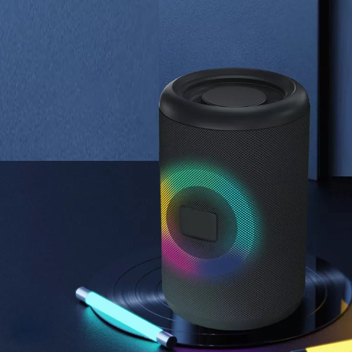 RGB-Bluetooth-Lautsprecher, multifunktionaler Bluetooth-Lautsprecher für Partys im Freien, Schwarz
