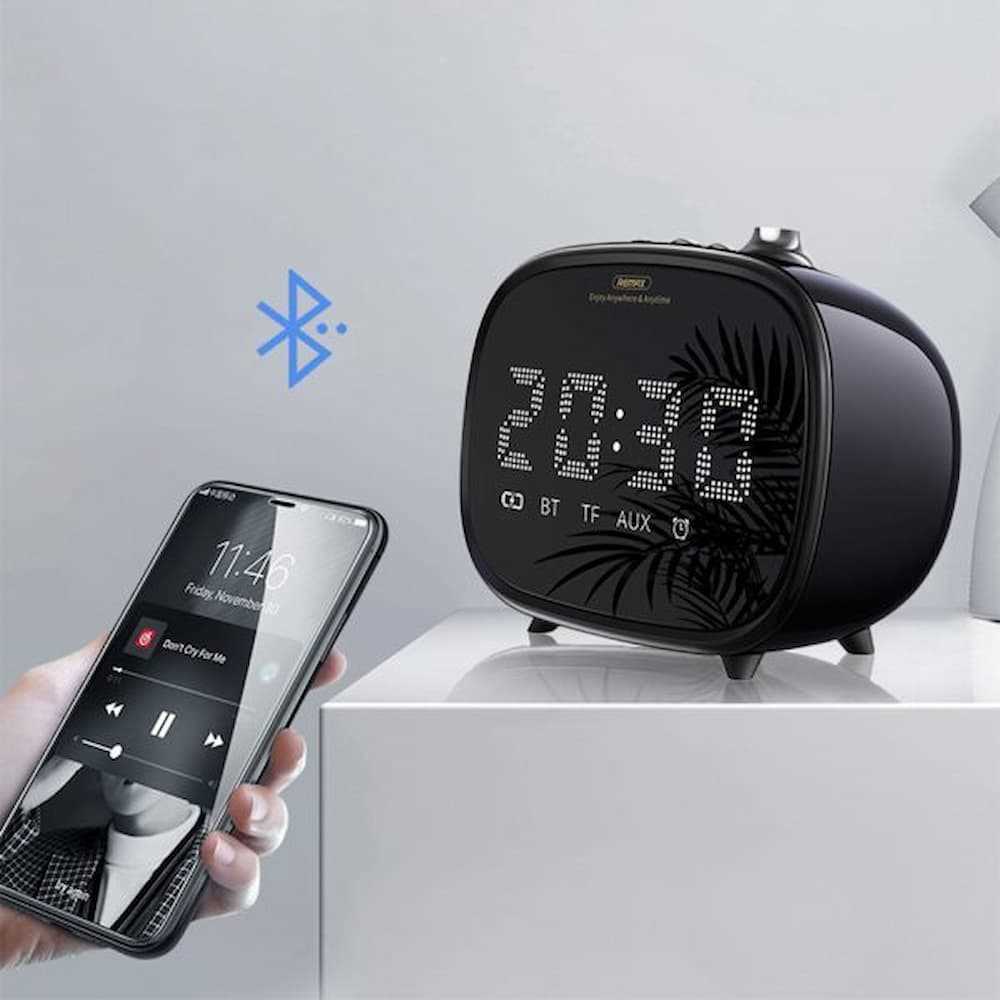 Wecker Drahtloser Bluetooth-Lautsprecher, Wecker Drahtloser Bluetooth-Stereo-Sound-Lautsprecher LED-Anzeige