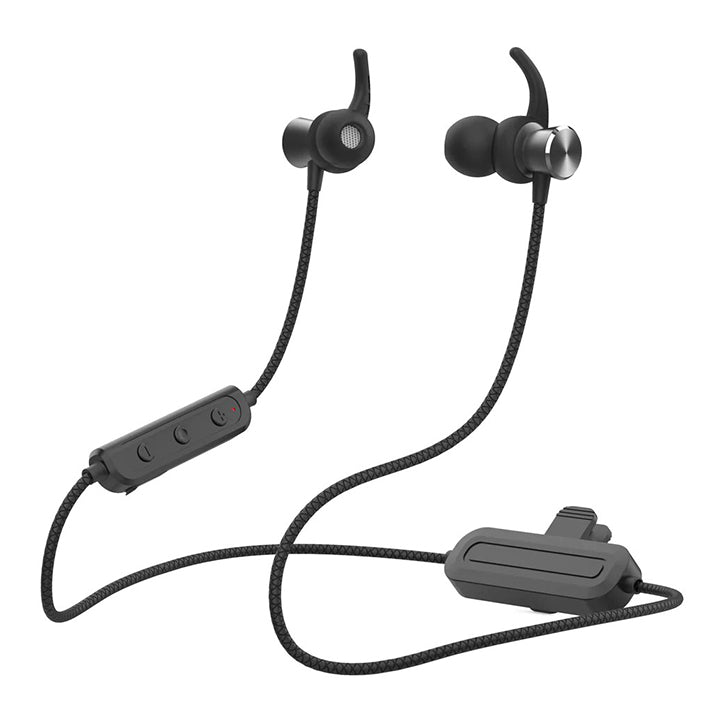 Budi echte draadloze oortelefoon, in-ear Bluetooth-oortelefoon met nekband, draadloze Bluetooth-sport-handsfree met microfoon