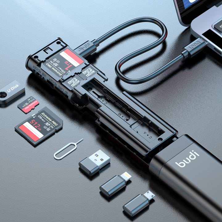 USB-C-3.0-Kartenleser, Multifunktions-Speicherstick, Multifunktions-Kabelstick-Set, Schlüsselanhänger-USB-Kabel-Set