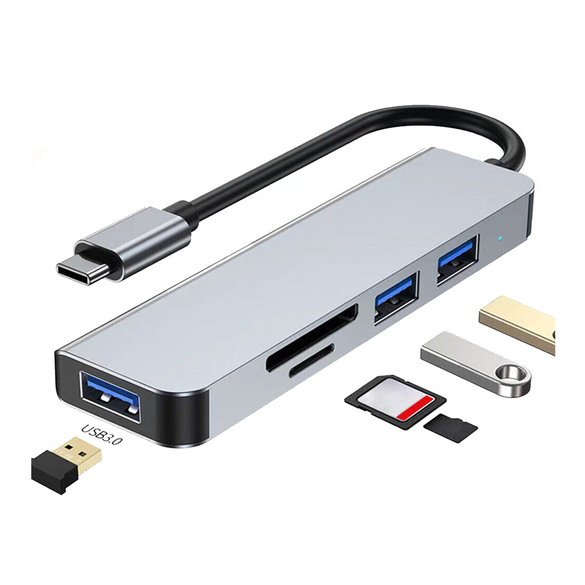 USB C-hub, Type C-adapter, USB C-multipoorthub, USB C-dockingstation