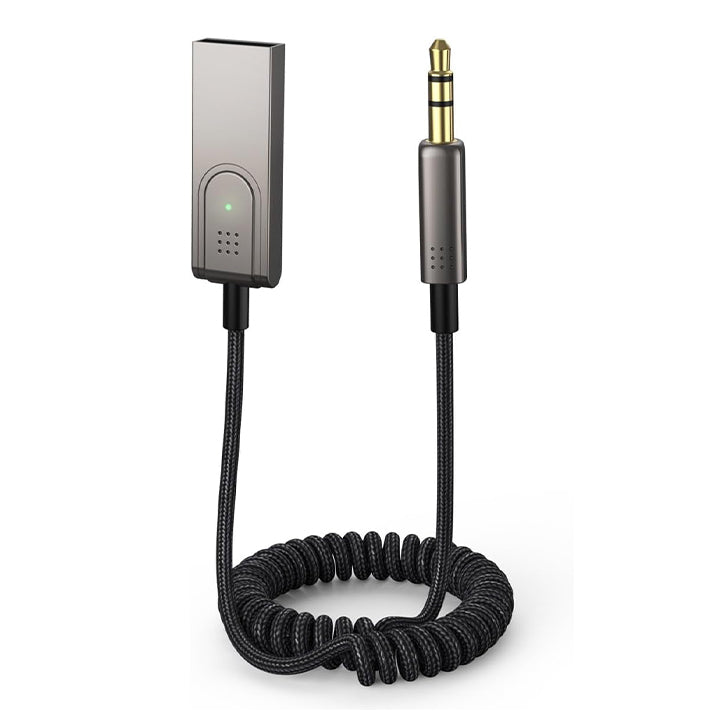 Aux-auf-Bluetooth-5.1-Adapter, 3,5-mm-Bluetooth-Empfänger, USB-A auf 3,5-mm-Aux-Buchse