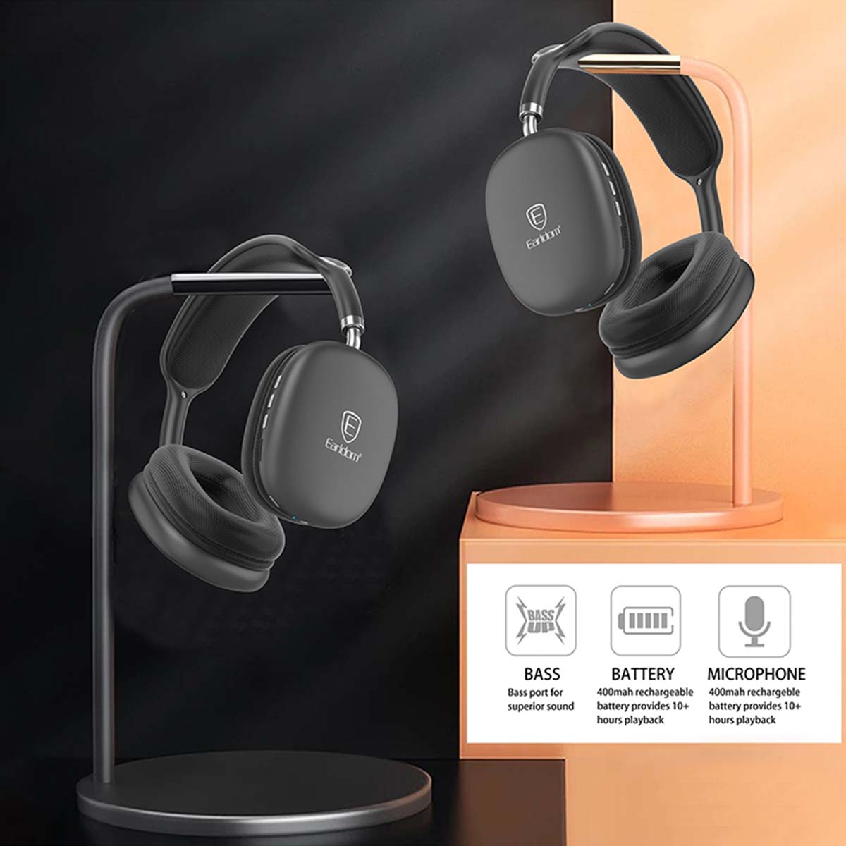 Draadloze stereohoofdtelefoon, gaminghoofdtelefoon, Bluetooth-headset