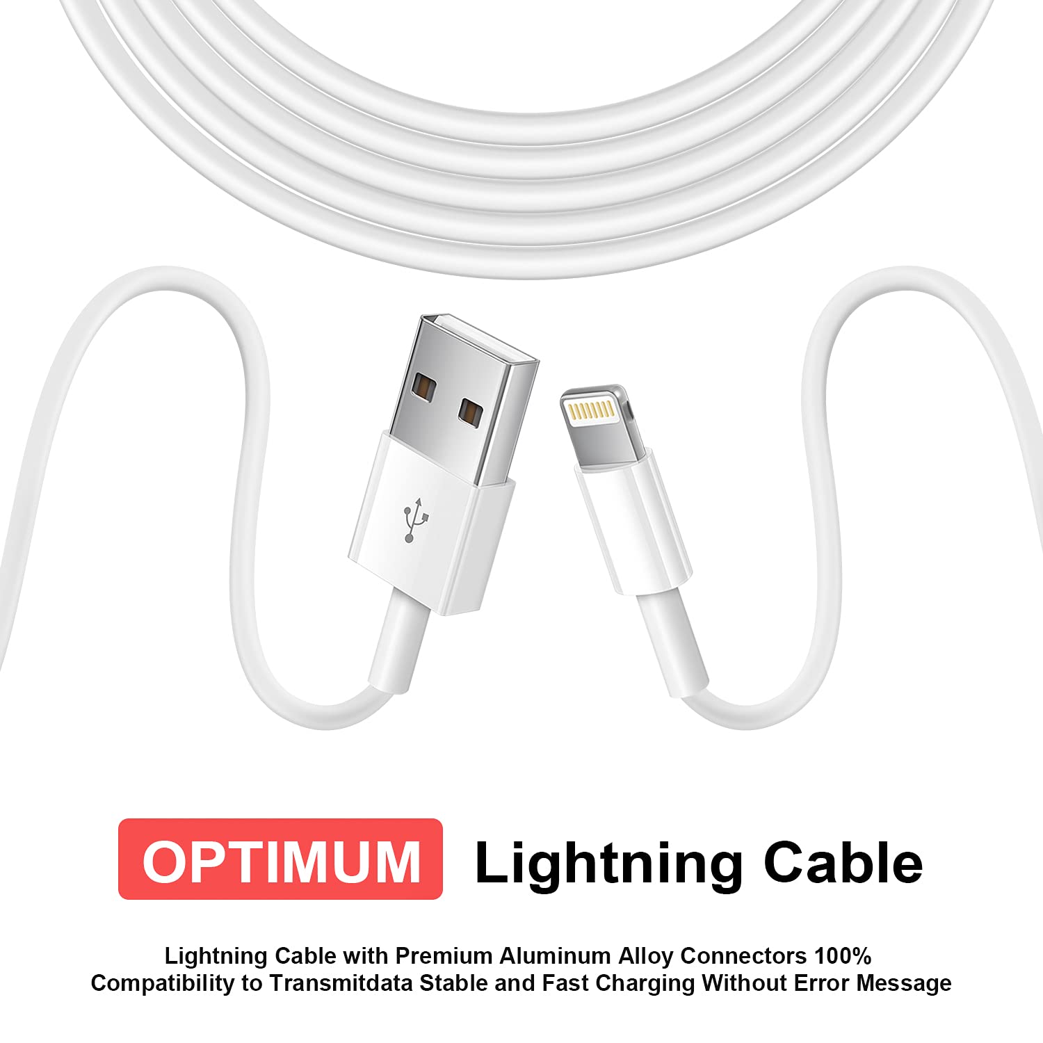 USB A naar Lightning-kabel, snelle oplaadkabel voor iPhone