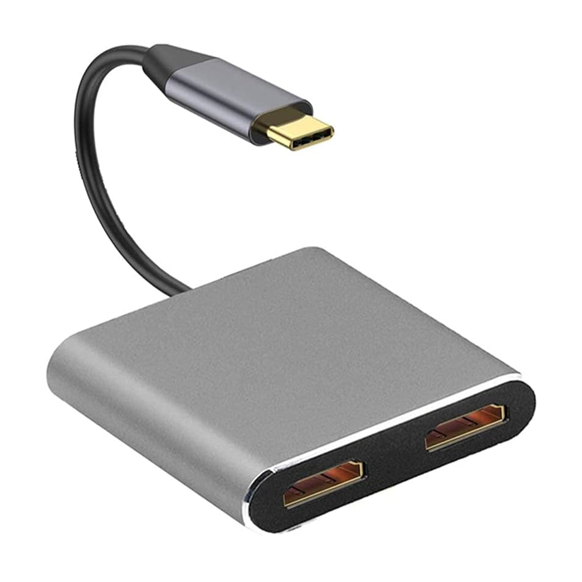 Dockingstation USB C naar dubbele HDMI-adapter, USB C dubbel HDMI 4K-dockingstation